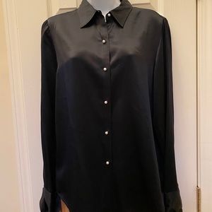 Black silk Lauren blouse. Size 12.